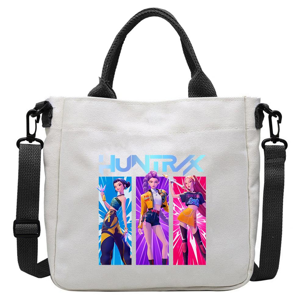 New Popular Movie Kpop Witch Hunting Girl Group Canvas Bag Student Messenger Bag Detachable Shoulder Strap Handbag KTY