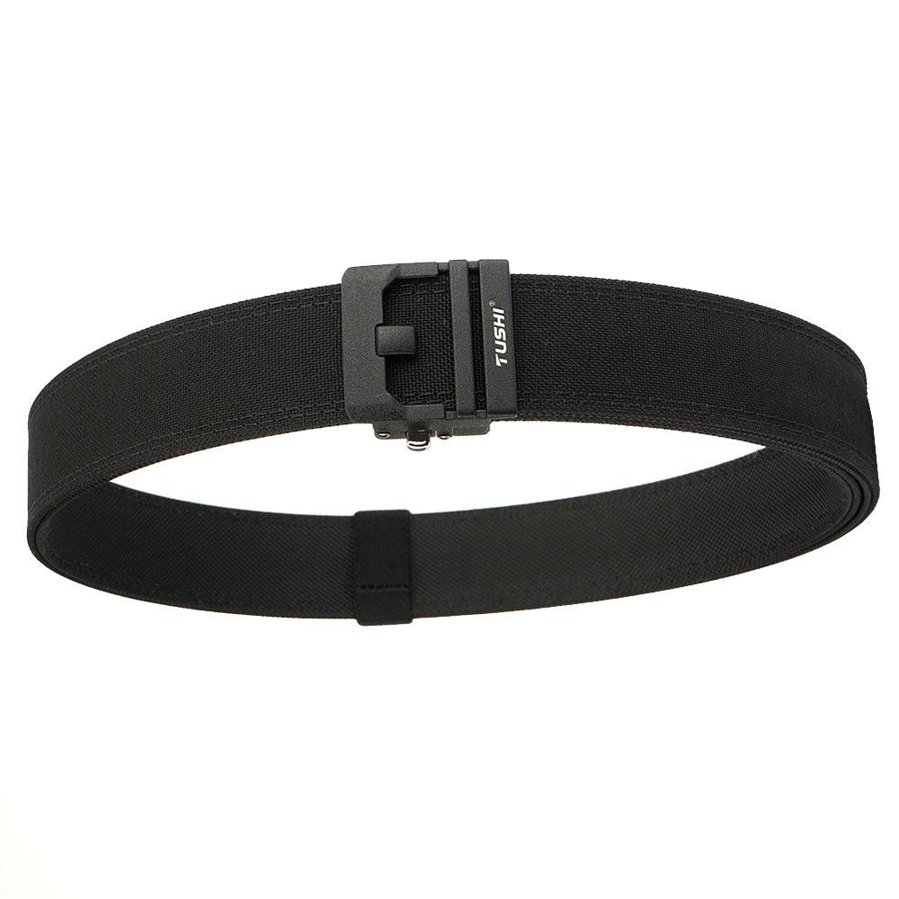 

3.8 Thickened Hanging Double-layer Nylon Cloth Belt All-matching Casual Outdoor Trousers Automatic Buckle Men s 120cm чорний