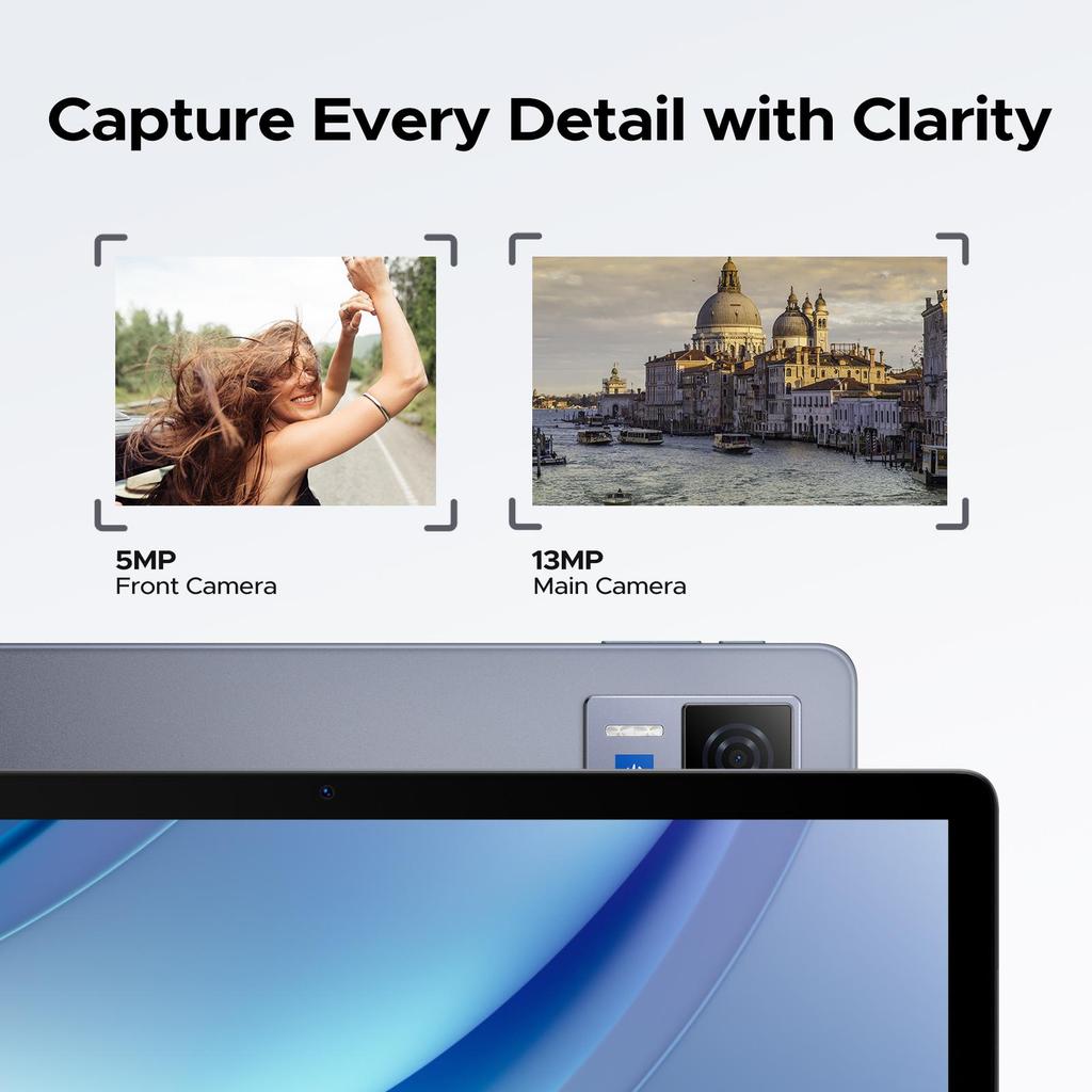 DOOGEE U13 Android 16 Tablet 13 inch Tablets, 32GB RAM+256GB ROM(2TB TF), 11000mAh Tablet with Keyboard Mouse Pen Case