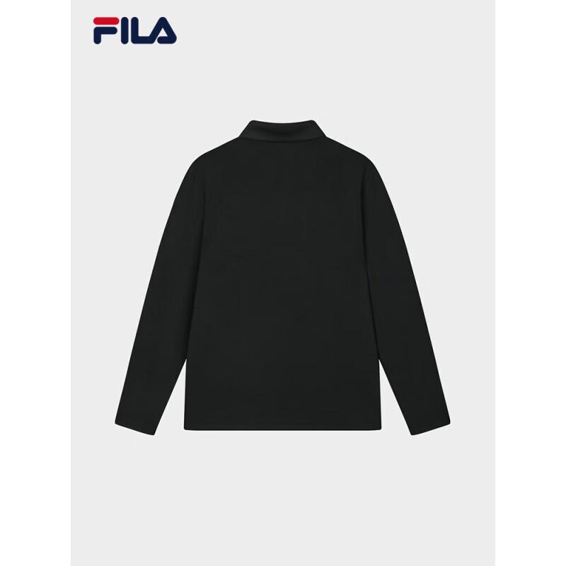 FILA Men's Knit Long Sleeve Polo Shirt