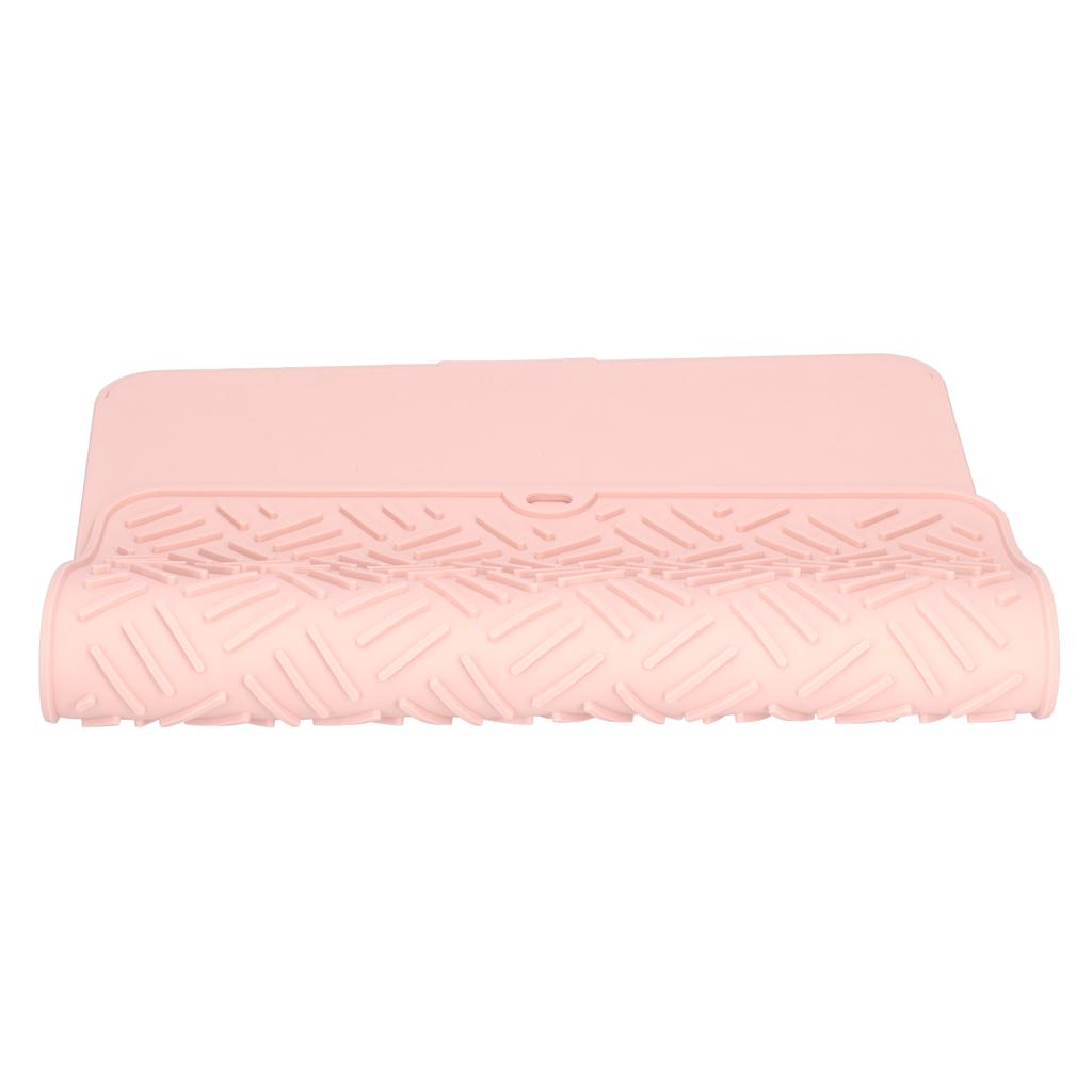 Silicone Heat Insulation Pad Desktop AntiScaldWaterproof Silicone Pad for Home Kitchen(Pink, 45x35cm )