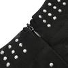 Damen Sexy Netz Durchsichtig Heißer Strass Hohl Schlitz Kleid C5796