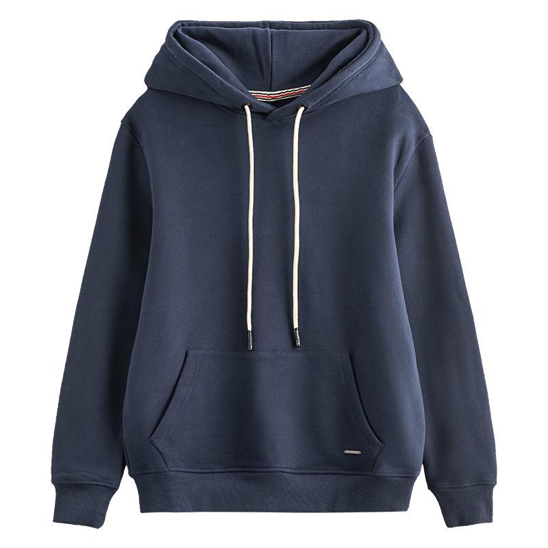 Mens Grey Green Japan Simple Joker Vintage Hooded Sweater