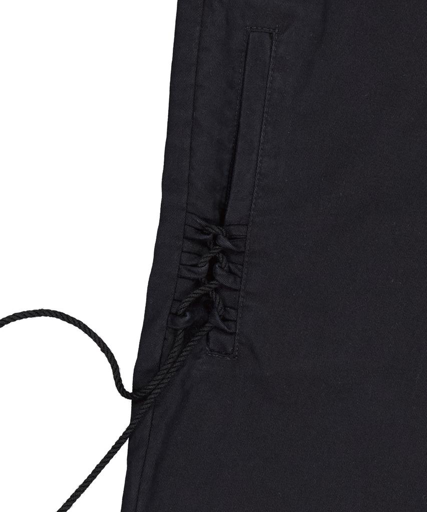 Laekeulopeu Washed Drawstring Trousers - Black