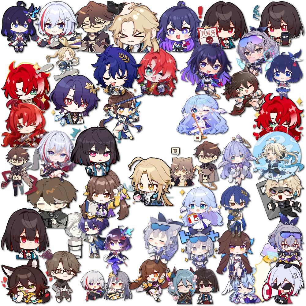 50Pcs Honkai Impact 3rd Game Star Trail Waterproof Stickers, Honkai Impact Starry Sky Cute Decals, Phone Cases, Laptop Cases, DIY Laptop Collectibles