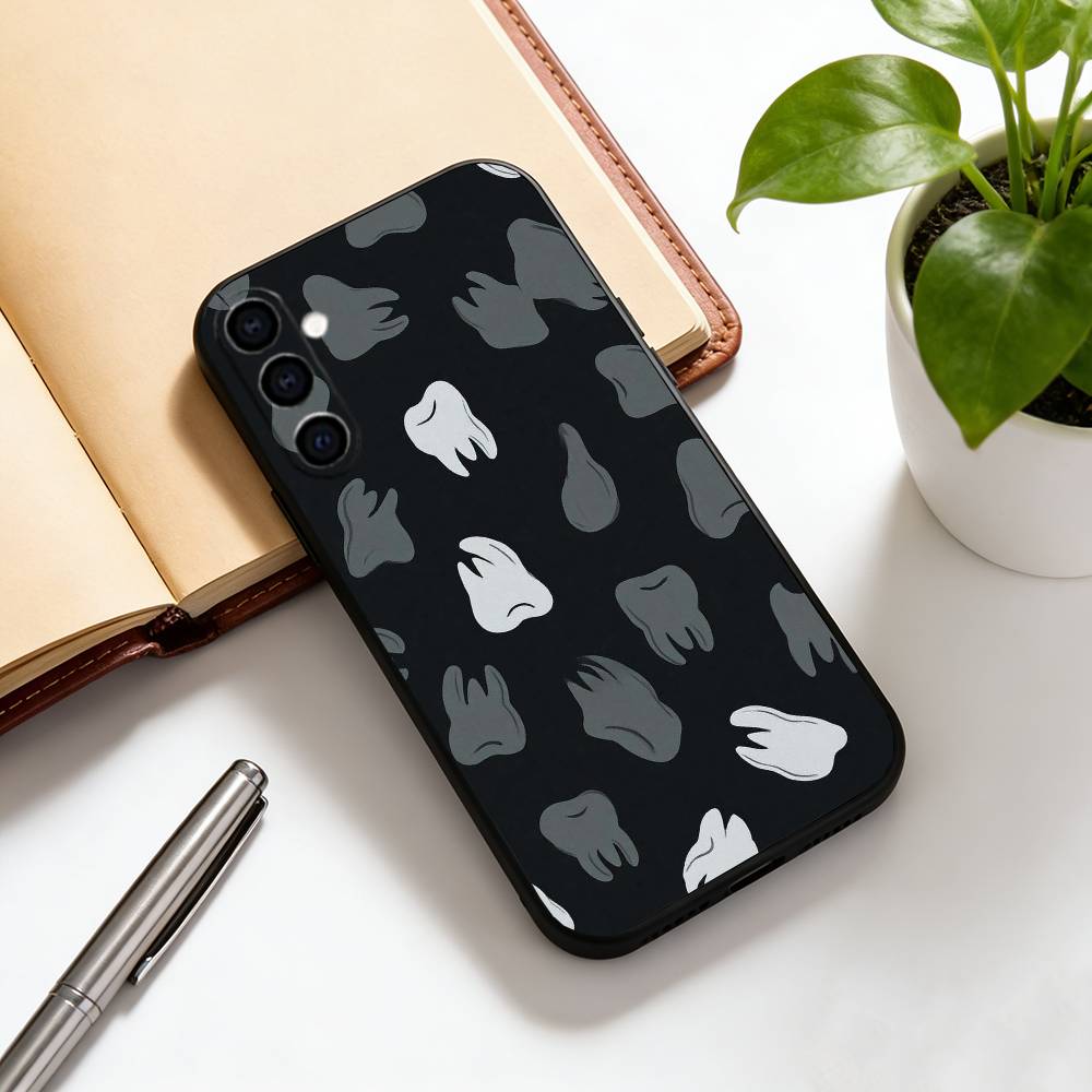 

Dentist Teeth Tooth Collage Phone Case For Samsung Galaxy A73,A72,A71,A70,A53,A52,A51,Others Soft Black Cover Samsung a52