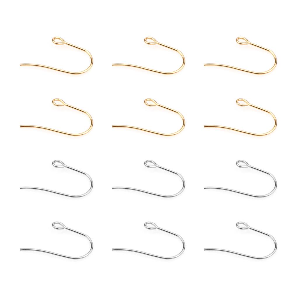 50pcs Stainless Steel Earwire Earrings Hooks Base for Earrings Ear Jewelry Making DIY Findings Accessories Wholesale Supplies