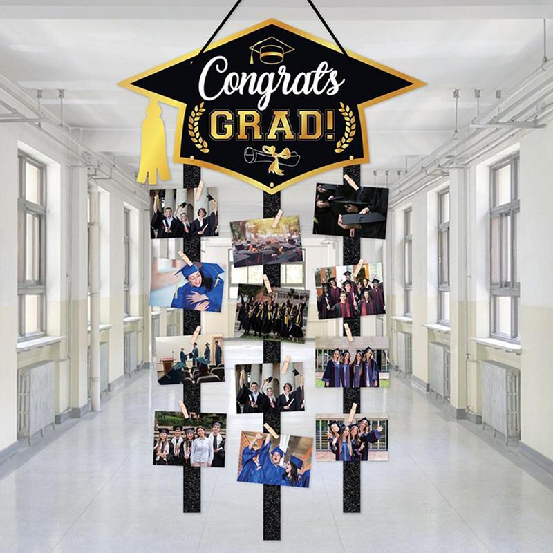 

Graduation Photo Display Grad Hat Graduation Card Display Holiday Party Supplies Wall Decorations For High School Kindergarten CHINA