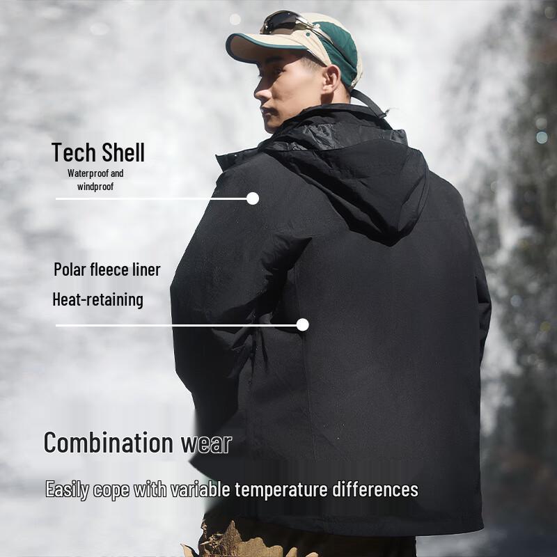 JEEP Unisex 3-in-1 Outdoor Fleece Jacket