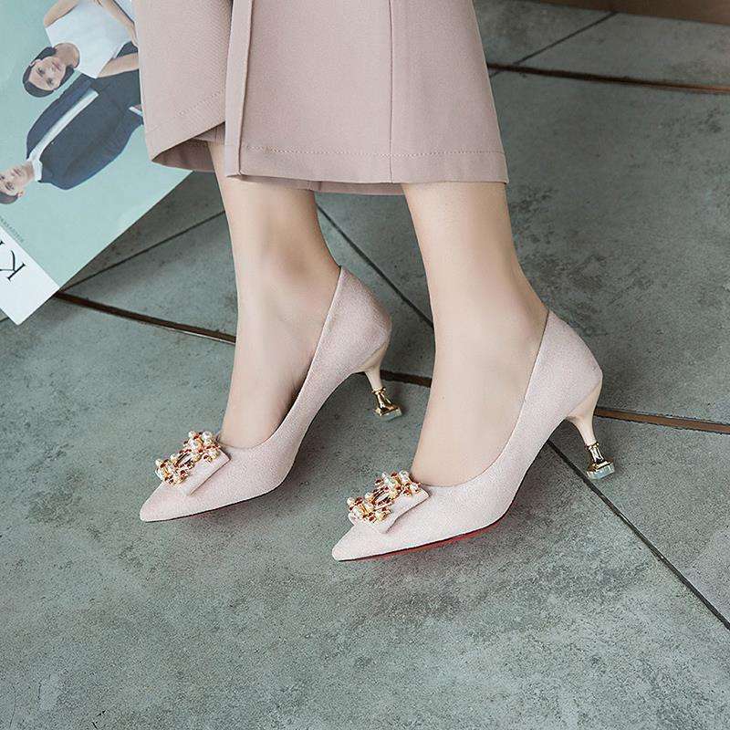 Bridesmaid Wedding Shoes Women's 2025 New Chinese Toast Shoes Red Wedding High Heels Stiletto Beige Blue Bridal Shoes