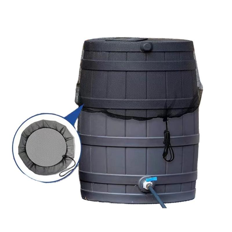 60/80/90/100CM Outdoor Mesh Cover Netting For Rain Barrels Water Collection Buckets Cover Water Tank Protection Garden Supplies