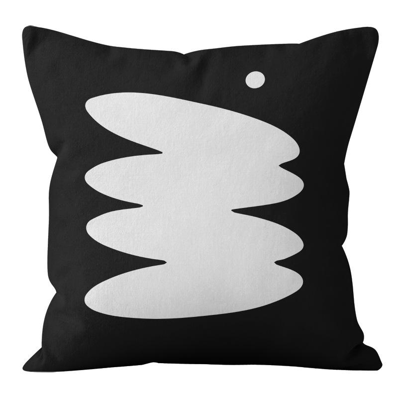 Stil Minimalist Nordic Alb-Negru Abstract Geometric Față de Pernă Acasă Living Canapă Pernă Față de Pernă