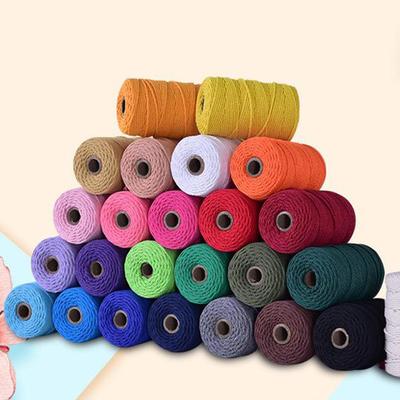 3mm*100m/roll Natural Cotton String Yarn Sewing Thread Twisted Macrame Cord Craft Artisan String Rope DIY Wedding Decor Supplies