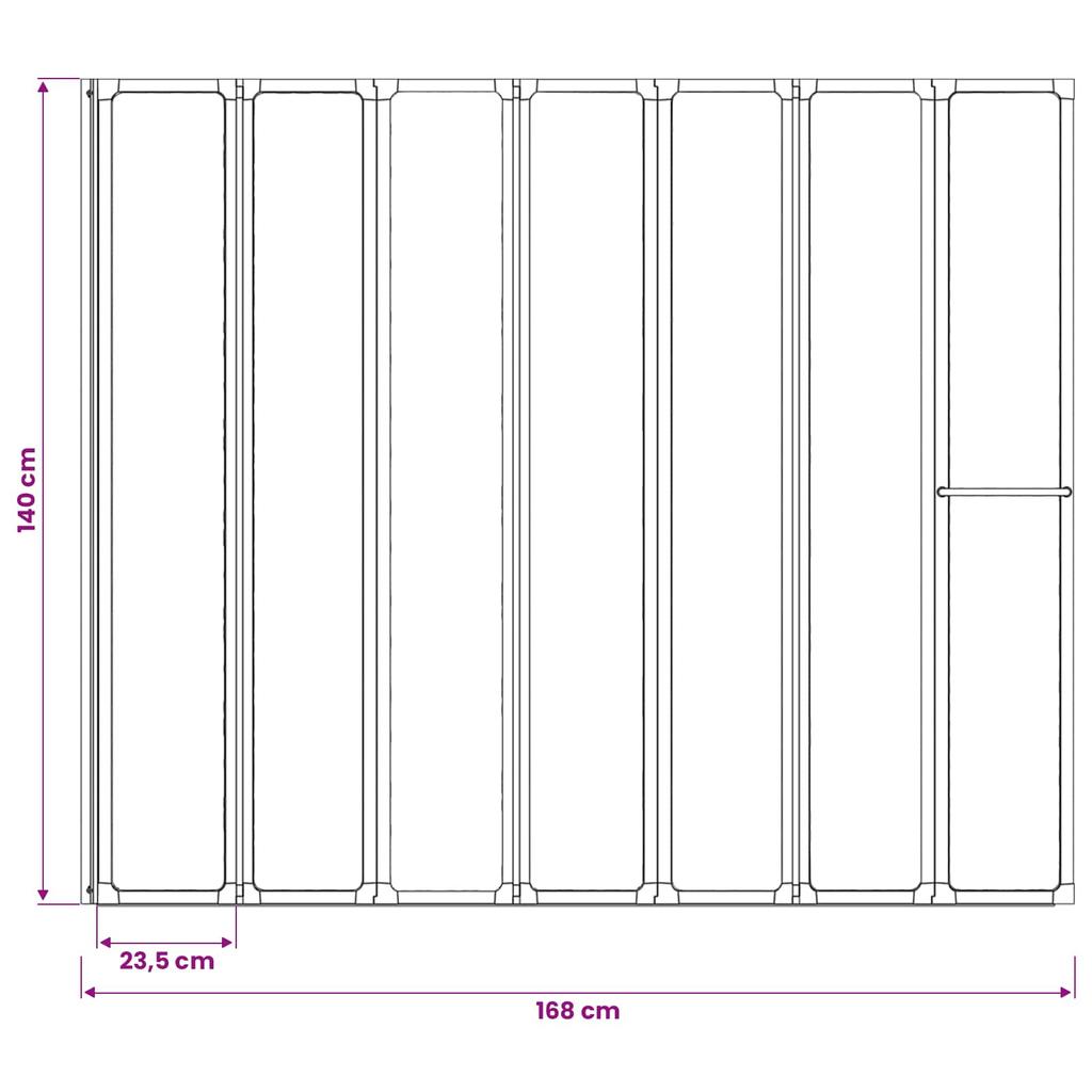 Shower Screen Black 168 X 140 Cm Aluminium