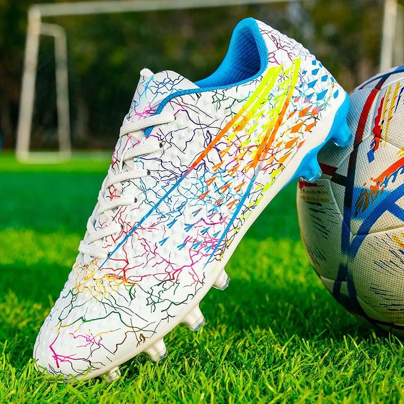 Fashion Men Professional Soccer Shoes Outdoor Sports Training Ankle Soccer Boots Turf Youth Original Men's Society Football Boot