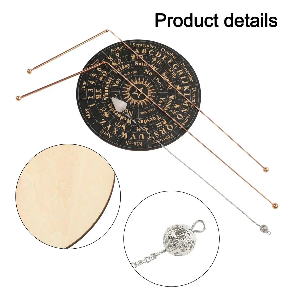 Premium 2 Piece Dowsing Rods Made of 99 9% Copper with Pendulum and Scrying Mat for Interpersonal Relationship Improvement