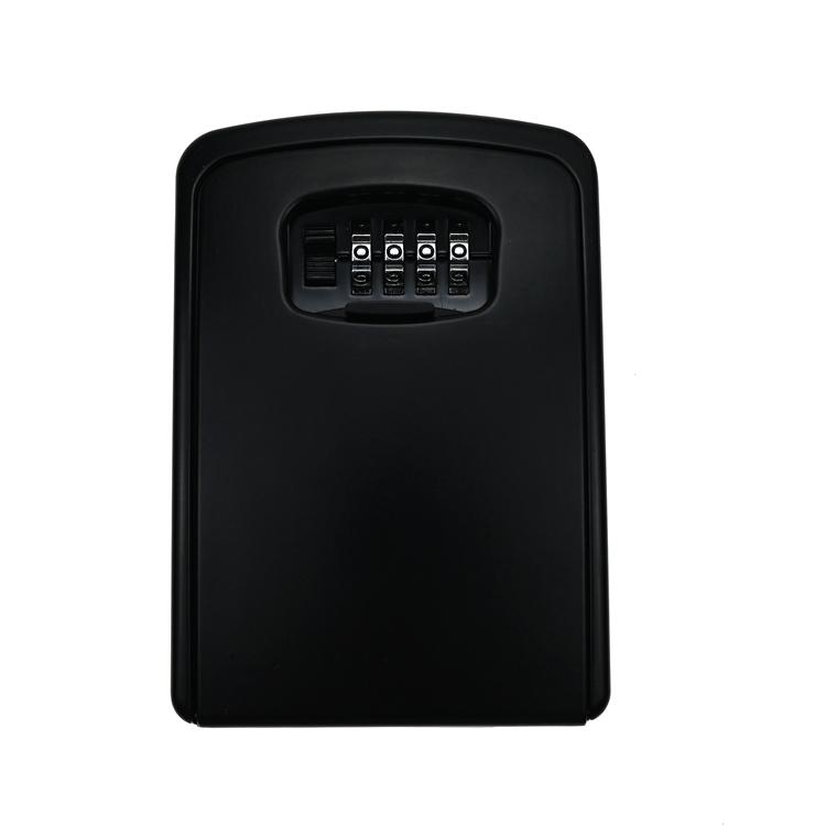 YH2089 Wall Mounted Key Safe Box Weatherproof 4 Digit Combination Key Storage Lock Box (Black,Aluminum Alloy) чёрный