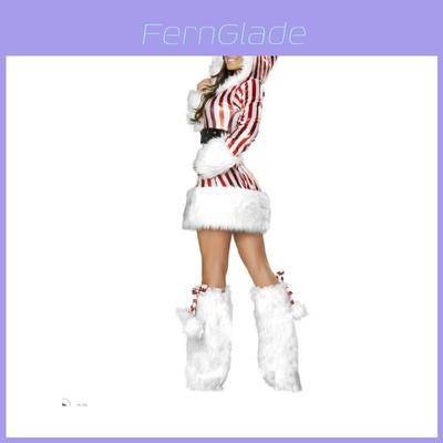 Christmas Candy Cane Costume For Women With Polyester Fabric Stagewear For Holiday Parties