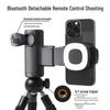Bluetooth Single-Axis Camera Handle with Fill Light for Horizontal/Vertical Phone Photography & Selfies