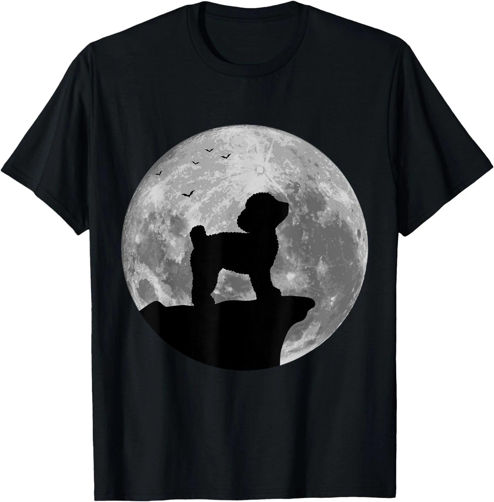Toy Poodle Silhouette In The Moon Halloween Costume T-Shirt M