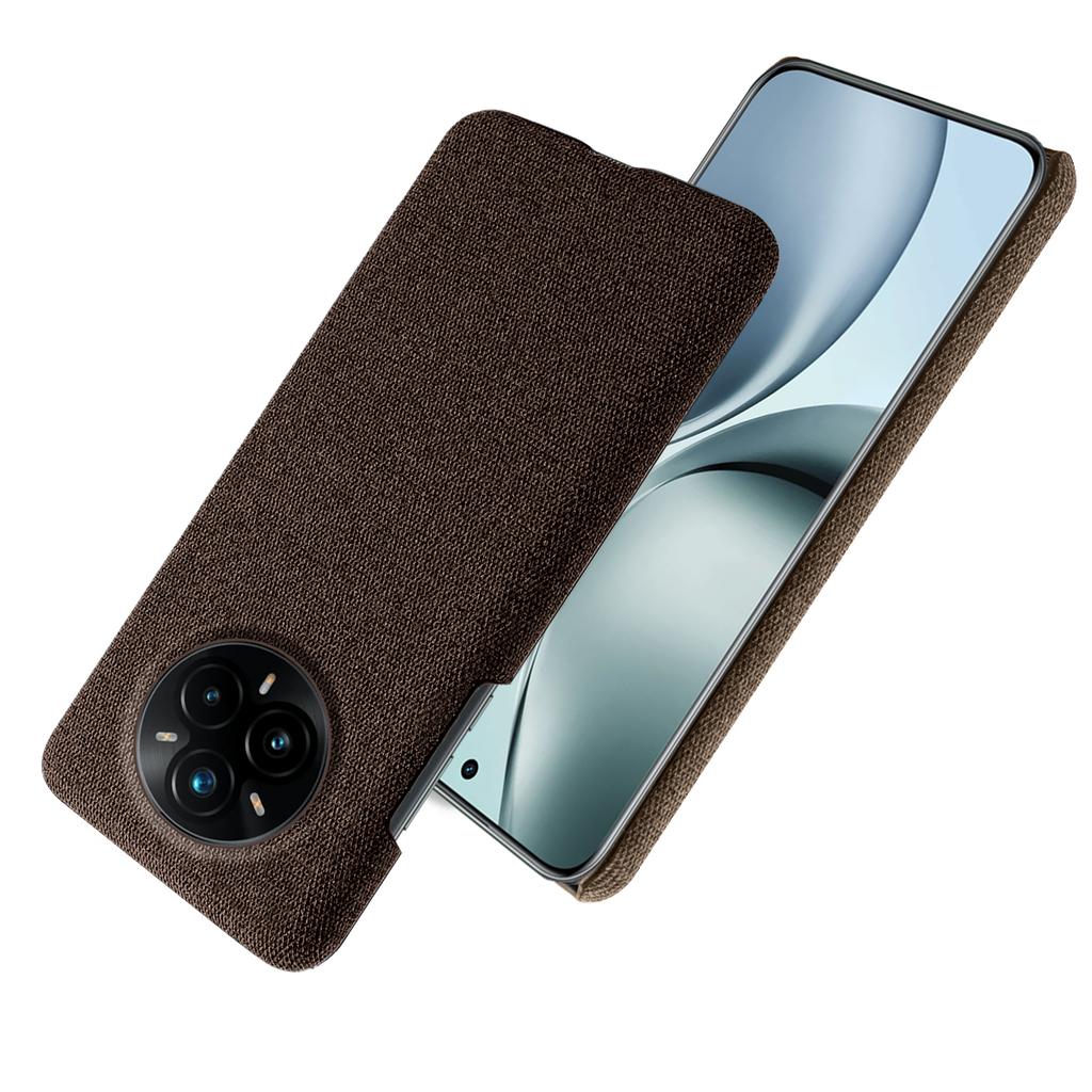 For Realme 14 Pro+ 5G Phone Case Cloth Texture Anti-Scratch Protective PC Back Cover