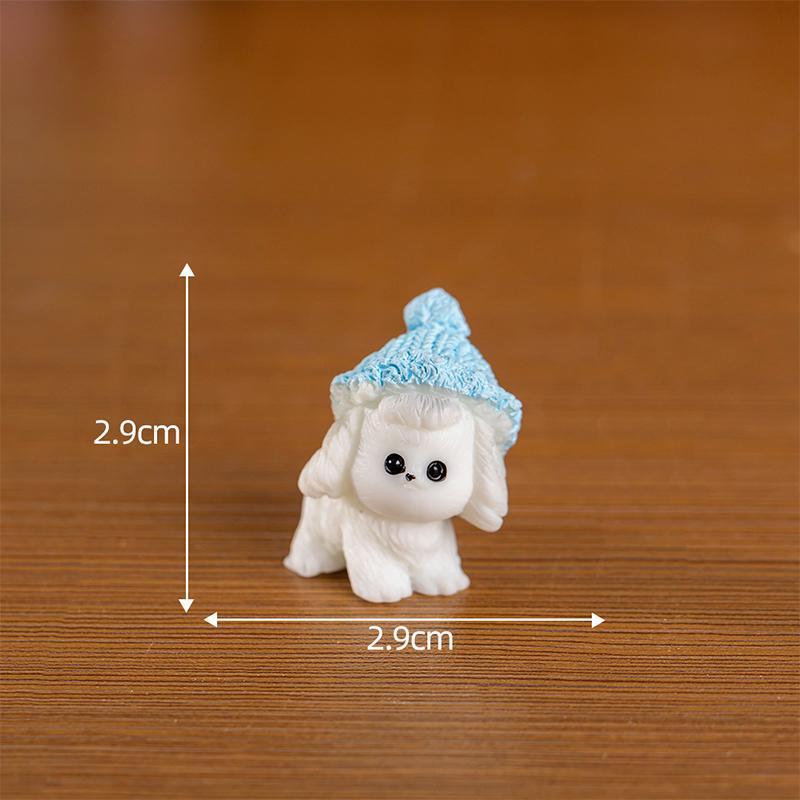 Cute Resin Mini Dog Puppy Animal Miniature Figure Home Ornament For Fairy Garden Micro Landscape Kawaii Potted Decorations