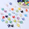 DW19 10PCS 12mm Cute Mini Cartoon Rabbit Beads Spacer Beads Charm Jewelry Making DIY Bracelet Necklace Material Accessories
