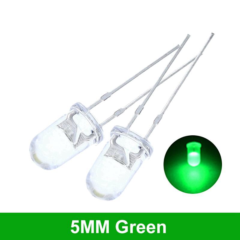 10/20/100PCS LED Transparent Round 3MM 5MM Super Bright Water Clear Green Red White Yellow Blue Light LED Bulbs Emitting Diode