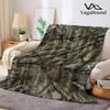 Branch Leaves Camouflage Flannel Blanket Warm Soft Halloween Christmas Couch Warm Cozy Decorative Decor Gift for All Season