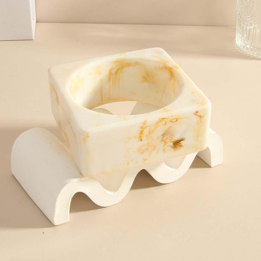Square Chunky Bracelets Geometric Retro Hand Ring Wide Resin Bracelet Bangles  Jewelry Accessories