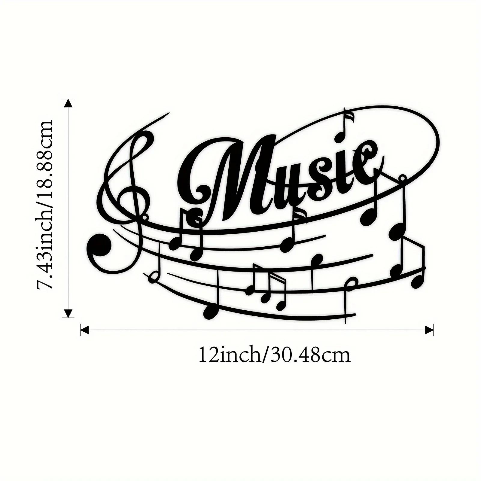 

Металлические настенные таблички с музыкальными нотами - Музыкальный декор. Для спальни, гостиной и кухни. Металлический орнамент. Музыкальная нота. чёрный