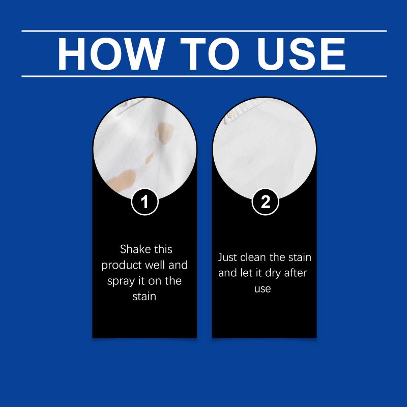 Dry Cleaning Stain Remover Fast Acting Agent for Tough Oil and Food Stains in Clothes and Uniforms