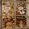 Reusable Puppy Window Clings Cute Dog Christmas Static Stickers, Waterproof PVC Holiday Decals for Home Festive Glass Door Stickers Store Glass,