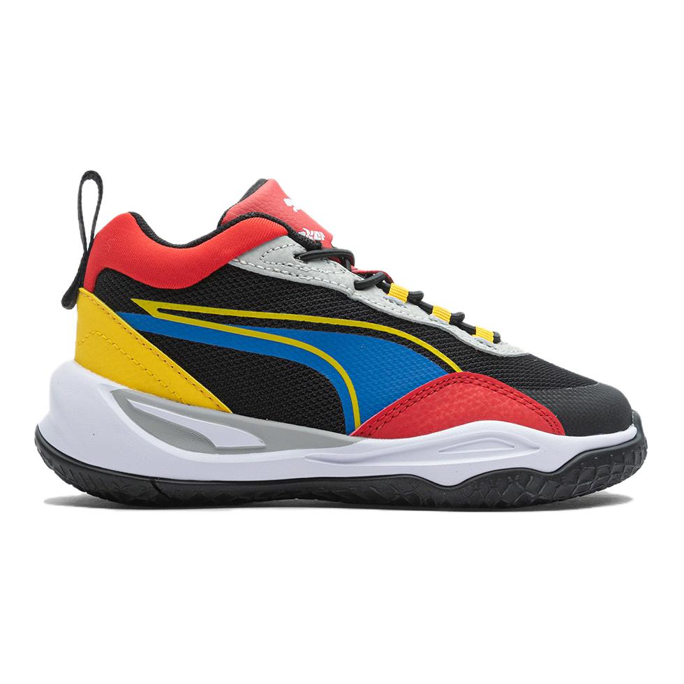 Puma Playmaker AC PS Comfortable Sports Durable Breathable Low Top Casual Shoes Kids Sneaker Black Blue 387354-07