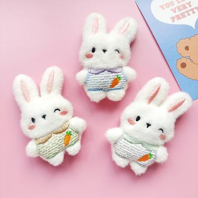 Cartoon Plush Bunny Doll Brooch For Women Cute Little Rabbit Doll Accessories Student Backpack Clothing Decoration Girls