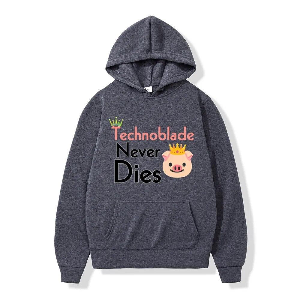 Streetwear Technoblade Miss You Unisex של קפוצ'ונים סווטשירט צמר חורף נשים קז'ואל היפ הופ סוודר Harajuku Hoody בגדי גברים