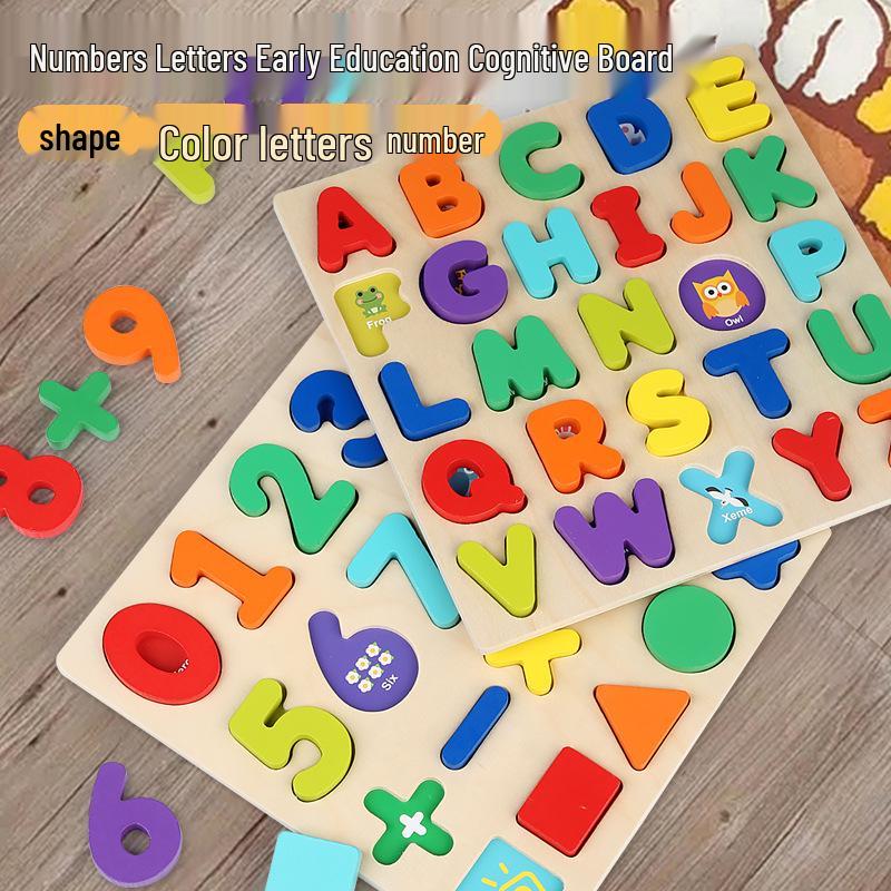 

3D Wooden Number & Letter Puzzle for Early Childhood Education