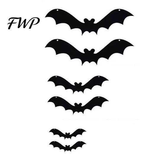 Spooky Party Supplies Halloween 3D Lighted Bat Wall Decor, Removable Felt Bats Stickers, Assorted Seasonal Atmosphere Accessories Size, LED