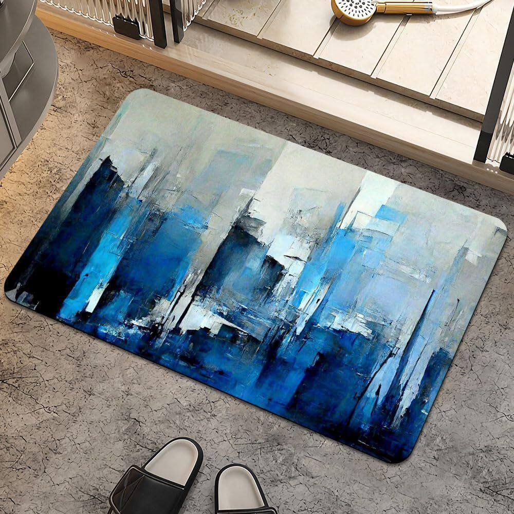 Rendering Flower Toilet Decorative Floor Mat Absorbent Bathroom Floor Mat Diatom Mud Floor Mat Absorbent Floor Mat Toilet