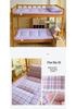 Muji Style Plaid Antibacterial Dorm Bedding Set - Six-Piece 