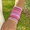 Set di Braccialetti Bohémien Colorati con Perline per Donna Catena Elastica con Perline di Riso Braccialetti Impilabili Gioielli per Feste Ragazza