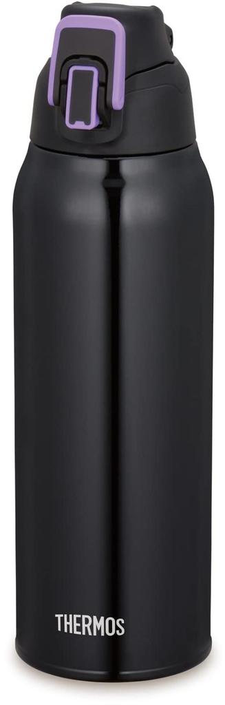 Thermos Vacuum Insulated Sports Bottle, 1L, BlackPurple, Keeps Drinks Cold Only, FHT-1002F BKPL