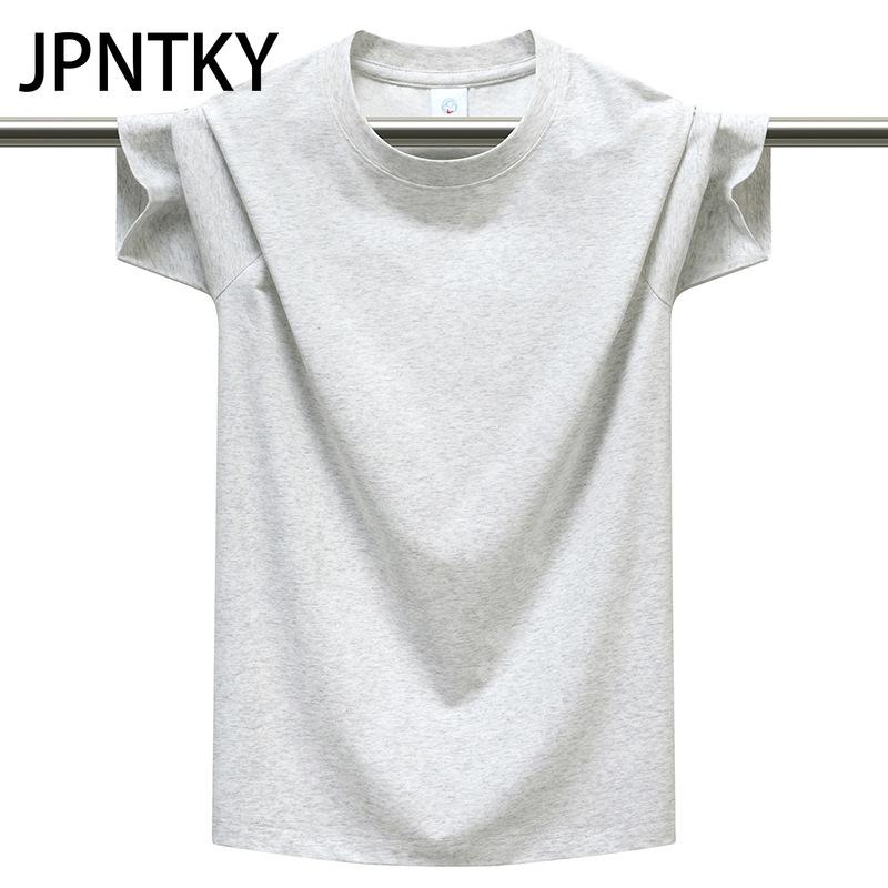 JPNTKY Cotton Short Sleeve T-shirt Men's Fashion Loose Half Sleeve Shirt Printed Compassionate Shirt