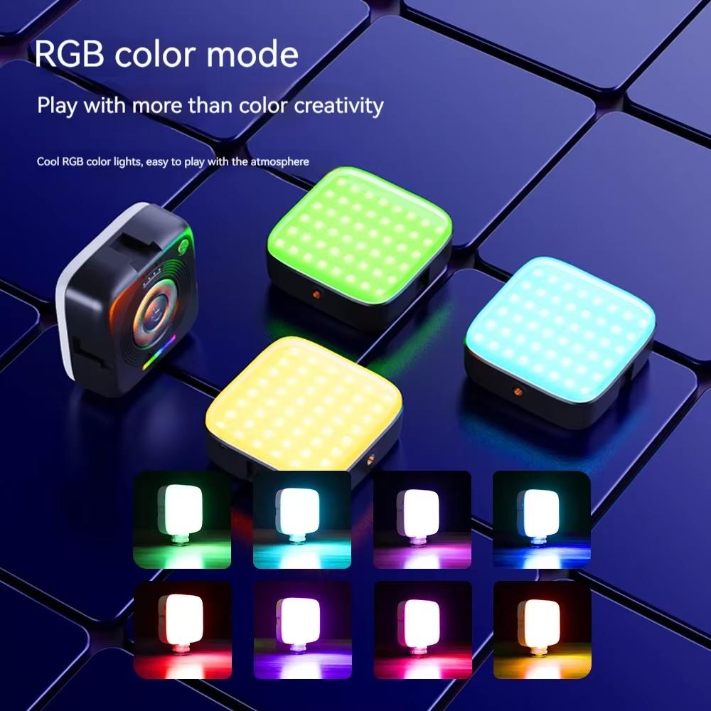 Mini Magnetic RGB Fill Light Portable Mobile Phone Holder Photography Pocket Light Live Broadcast SLR Selfie Vlog Photography