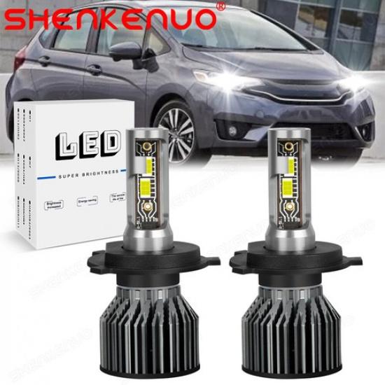 For 2007-2020 Honda Fit Hatchback 4-Door 6000K 9003 H4 LED Headlight Bulbs Hi/Lo