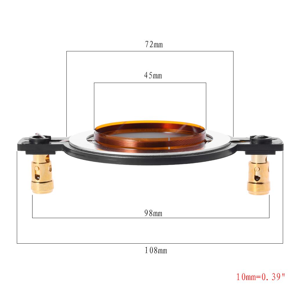 

Speaker Titanium Film 34.5 44.5 51.5 72 74 Core Tweeter Voice Coil Membrane Titanium Film Treble Speaker Repair DIY Parts
