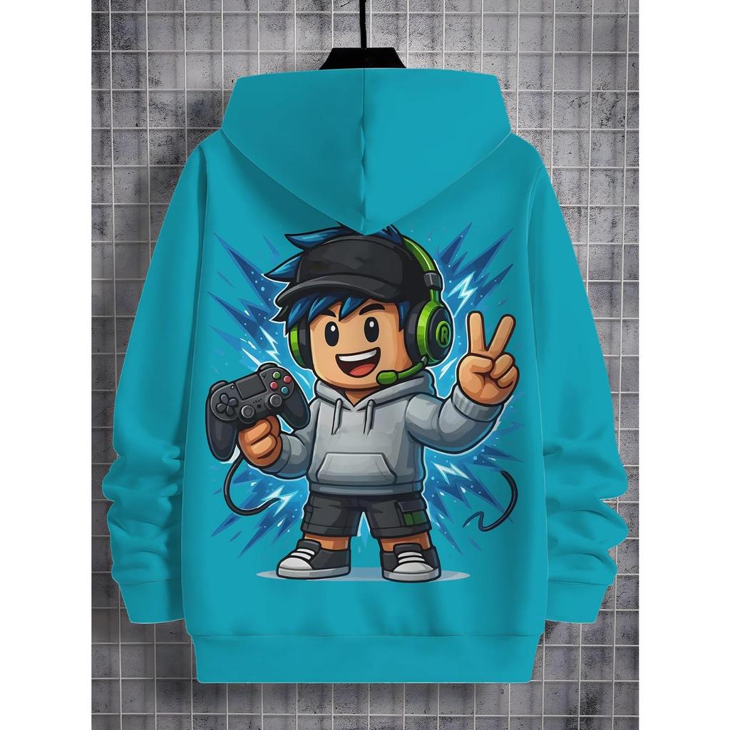 New Boys' and Girls' Hoodies with 3D Printed Patterns for Comfortable Autumn and Winter Long Sleeve Hoodies