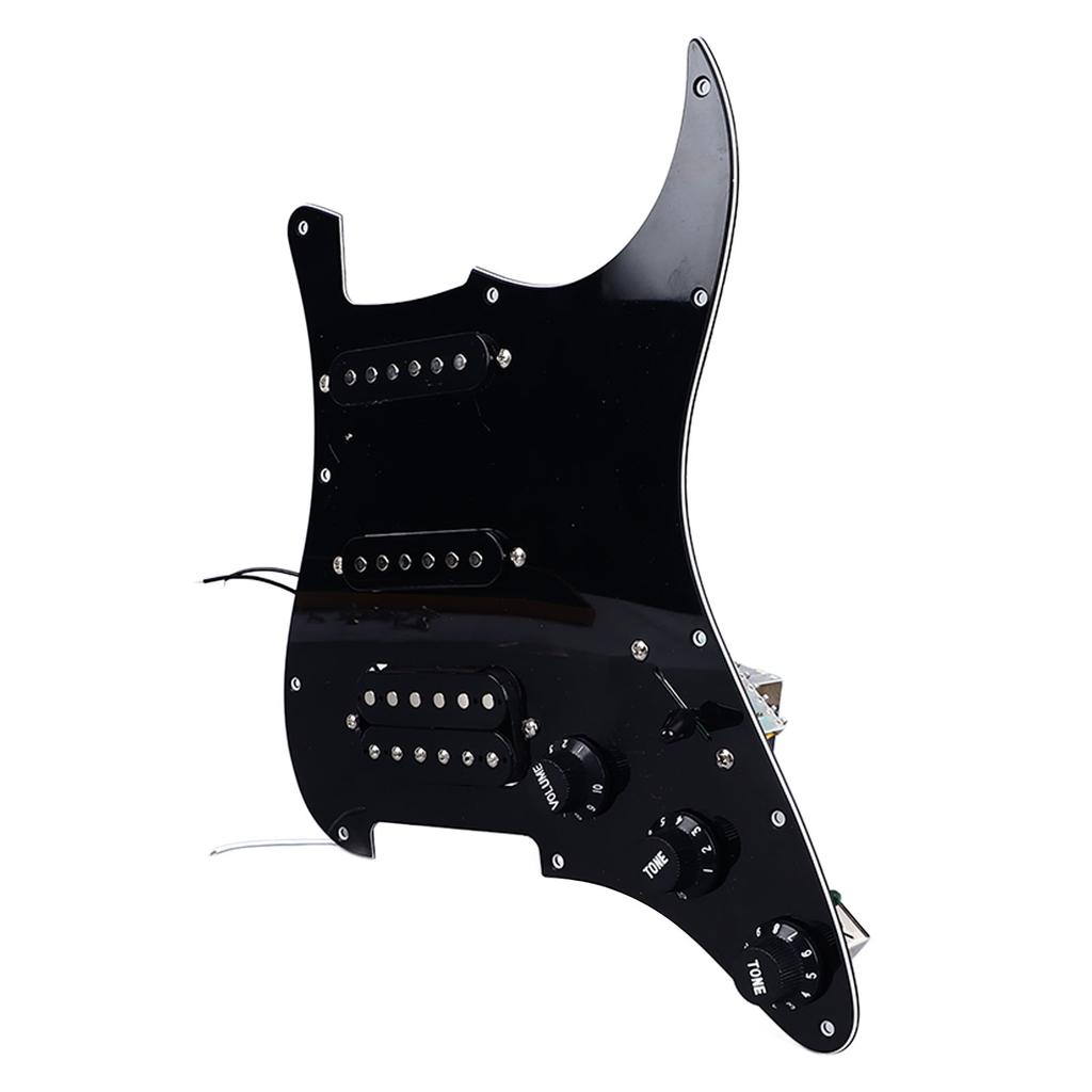 E-Gitarren-Schlagbrett Kunststoff und Metall E-Gitarren Geladenes Schlagbrett mit Tonabnehmer SSH15 Schwarz