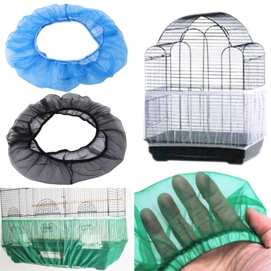 

Universal Stretchy Sheer Food Catcher Guard Parrot Bird Cage Net Cover M зелений