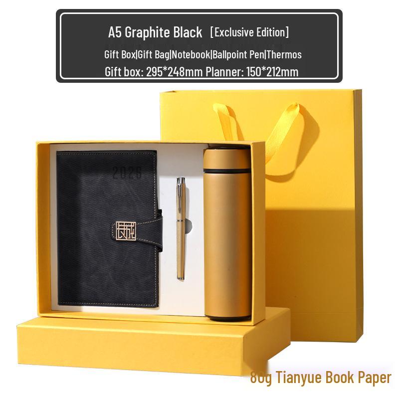 2026 Daily Planner & Business Notebook Set with Gift Box